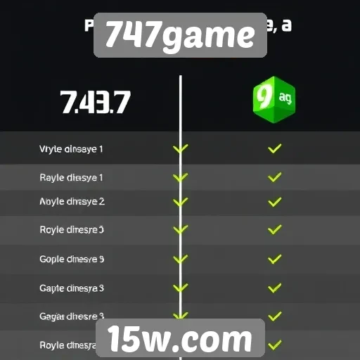 Comparativo entre 747game e plataformas concorrentes